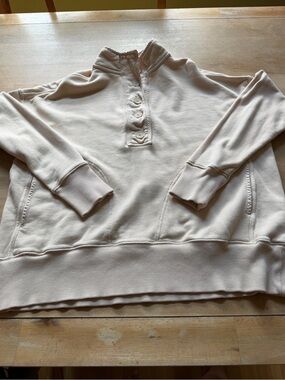 aerie Cream Button-Up Henley Pullover